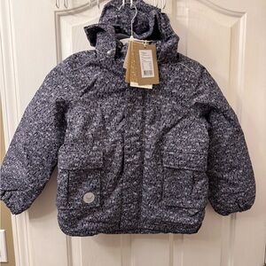 Wheat Johan Tech Jacket with Penguin Print